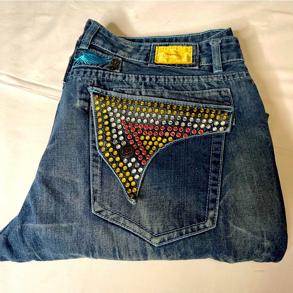 Robins  jean Robin distressed blue washed jeans